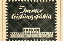 Werbung Konsum Kaufhaus Kesselsdorfer Straße.