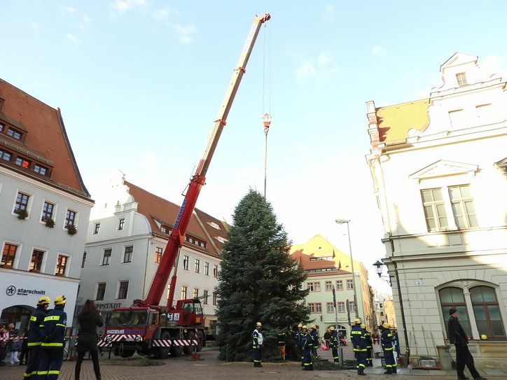 Nun steht er kerzengerade.