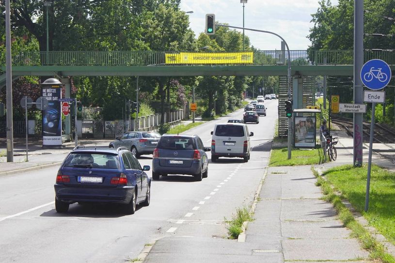 ... hier ist der Radstreifen unsicher Fotos: ADAC