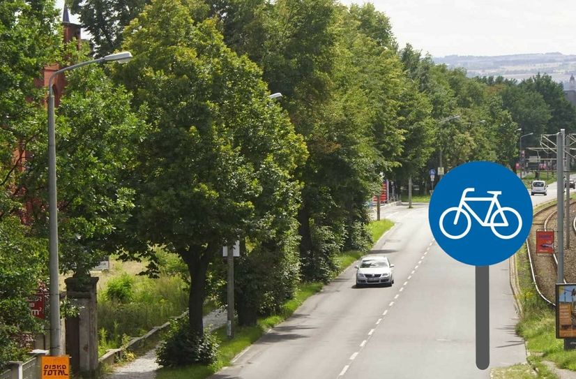Der ADFC fordert gemeinsam mit Dresdens Radfahrern endlich sichere Radwege entlang der nördlichen Königsbrücker Straße.