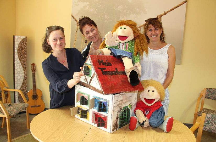 Madlen Christoph, Lydia Richter und Annett Dupka (v.l.n.r.) werden den Kinder-Trauer-Treff professionell begleiten.