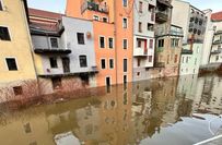 Hochwasser an der Triebisch.