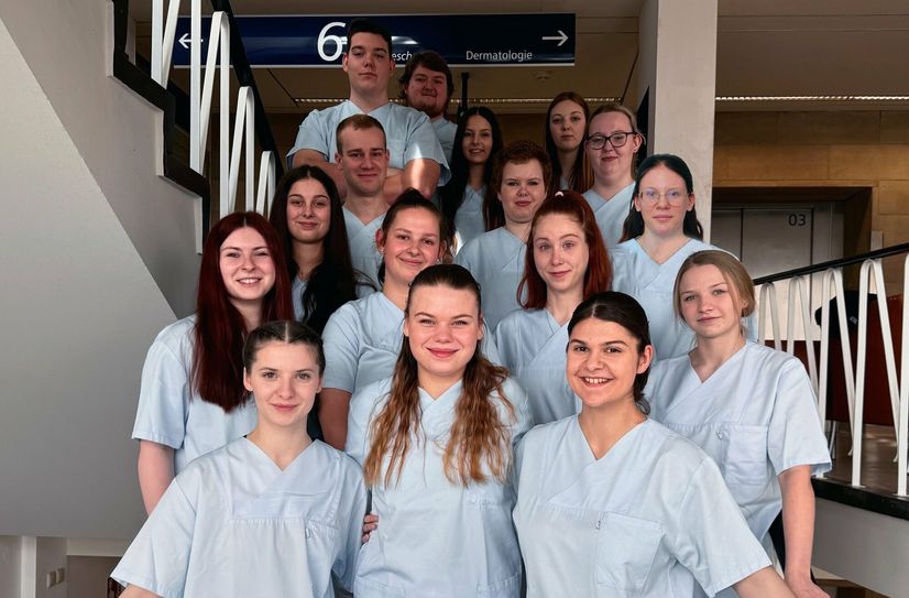 Die Pflegeschüler im dritten Lehrjahr werden ab 9. März die Dermatologie-Station im Klinikum übernehmen.
