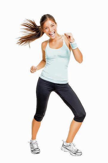 Aerobic ist ein dynamisches und äußerst vielseitiges Fitnesstraining. Es handelt sich dabei um eine Mischung aus Gymnastik und Tanz, bei der in einer Gruppe rhythmische Bewegungen zu motivierender Musik absolviert werden. Foto: fotolia.com