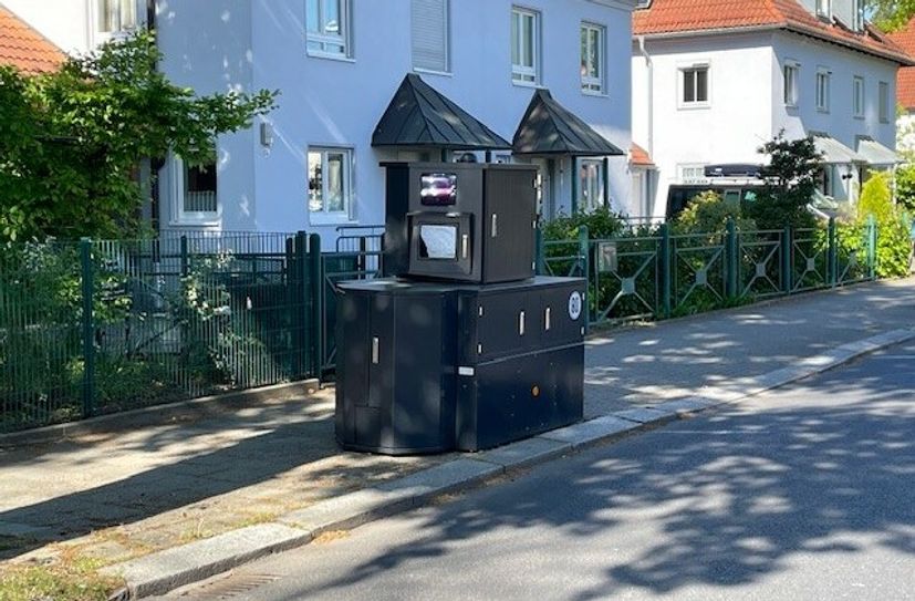 So sieht die neue Geschwindigkeitsmessanlage aus.
