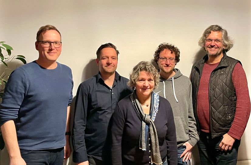 Der Vorstand der neu gegründeten »Interessengemeinschaft für Bier- und Braukultur« (IG BBK): Ralph Dienemann, Daniel Löwe (Vorsitzender), Peggy Krause-Beckmann, Michael Schuster (stellv. Vorsitzender) und Jens Zimmermann.