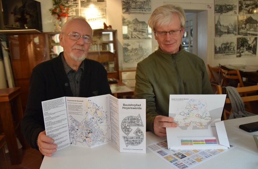Peter Biernath und Olaf Winkler gehören zu den Hauptorganisatoren, die Stadtrundgänge den Menschen besser zugänglich machen wollen.