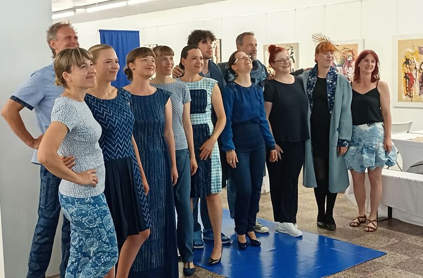 Blaudruckmodenschau von Katja Fietz in Pulsnitz