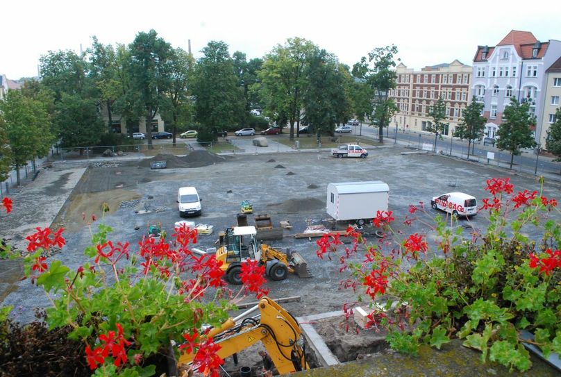 So sah es im September auf dem Marktplatz aus, als die Bauarbeiten in vollem Gange waren. Foto: Keil