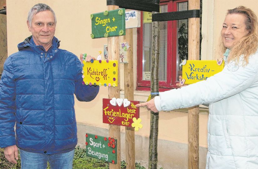 Vereinschefin Serpina Bittner und Andreas Krebs freuen sich auf das große Vereinsjubiläum.