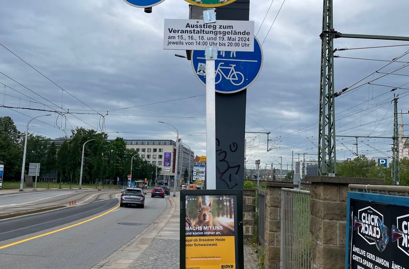 Die Verkehrsführung auf der Marienbrücke.