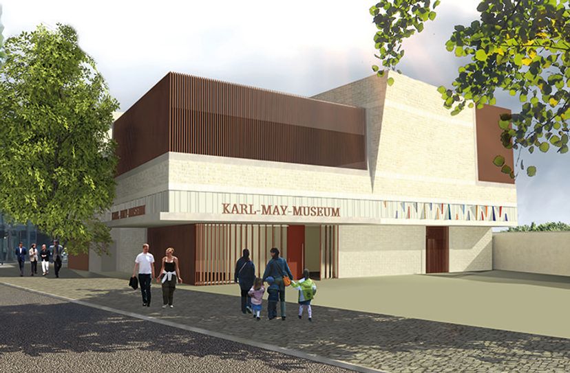 So soll der neue Anbau aussehen: ein neuer Empfang, die dringend notwendigen Magazinräume für den Fundus sowie den Sonderausstellungsraum für Sascha-Schneider.