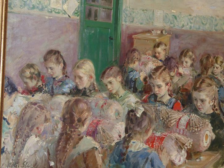 Auf dem ersten Gemälde überwiegt die realistische Darstellung, während das zweite im impressionistischen Stil gemalt ist.