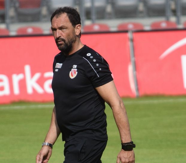 Trainer Wollitz freut sich auf die dritte Liga. Text/Foto: Georg Zielonkowski