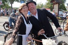 Fahrräder im Wandel der Zeit zeigt die Radlerscheune aus Burg (Spreewald) im Festumzug, der rund 50 Bilder haben wird.