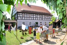 Wäschewaschen im Dorfmuseum Markersdorf
