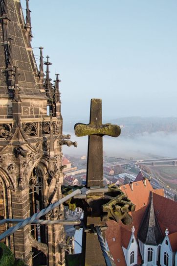 Blick von den Domtürmen.