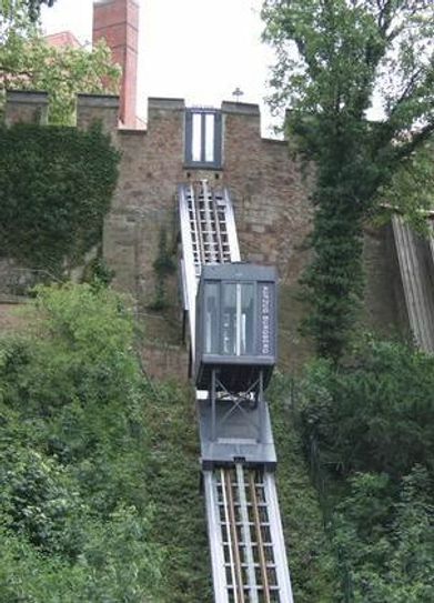 Meißner Panoramaaufzug zur Burg.                Foto: Farrar
