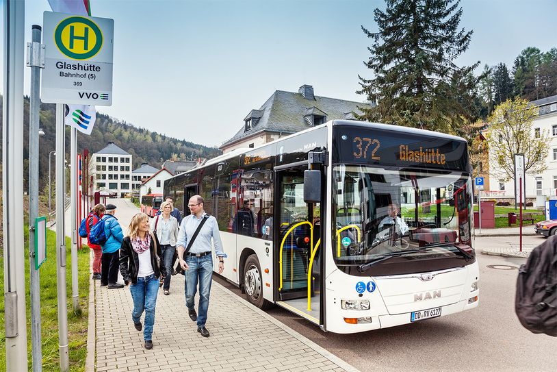 Die Linie 372 in Glashütte. Foto: Lars Neumann