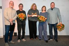 Die Preisträger des Sonderpreises mit Laudatorin Dr. Grit Lemke (mittig)