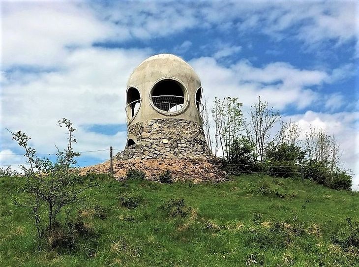 Der Aussichtsturm auf dem 402 Meter hohen Hutberg.  Fotos: Salov