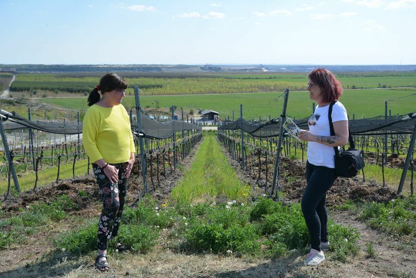 Geschäftsführerin Tina Muthmann im Gespräch mit Silke Butzlaff von der Initiative zur Erhaltung der Deutschen Bergbaureviere. Foto: Detlef Bogott