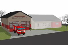 Die Freiwillige Feuerwehr in Großräschen-Ost bekommt einen Anbau für eine Feuerwehrgarage.
