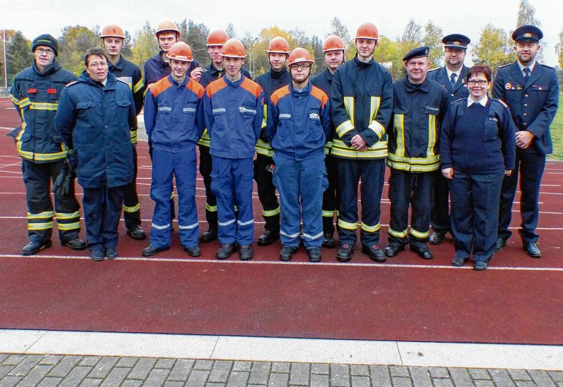 Die Kameraden der Jugendfeuerwehr aus dem Amt Elsterland. Sie waren in diesem Jahr die einzige Mannschaft aus dem Landkreis Elbe-Elster. Foto: Landkreis Elbe-Elster