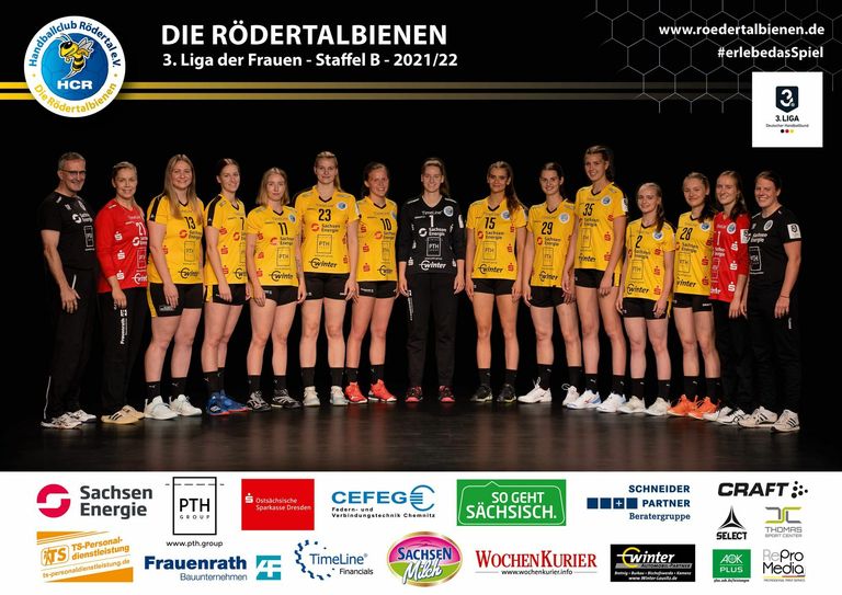 Teamposter des HC Rödertal Foto: HCR