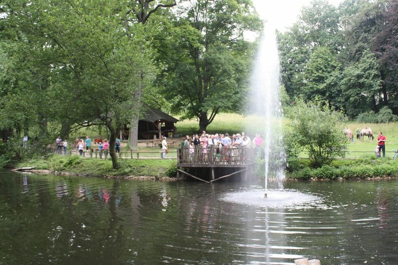 Die sprudelnde Fontäne im Lausitz Tal. Foto: www.zoo-goerlitz.de