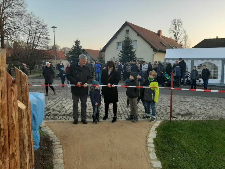 Der neue Dorfplatz wurde am 5. Dezember eröffnet. Foto: Bäckerei