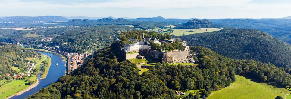 Panorama Festung Königstein. Foto: Procopter
