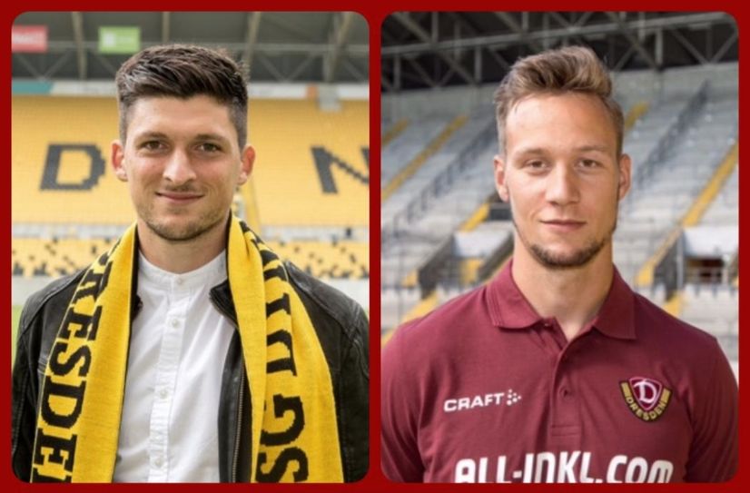 Jan­nis Ni­ko­laou (li.) und Tim Knip­ping / Fotos: SG Dynamo Dresden/Steffen Kuttner