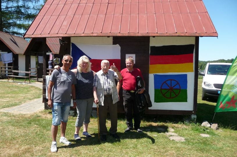 Klaus Leroff, Klaus Fiedler, Sybille Ott und Miroslav Grajcar im Feriencamp (v.re.)