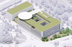 Modell zum Neubau des Herzzentrums Dresden.