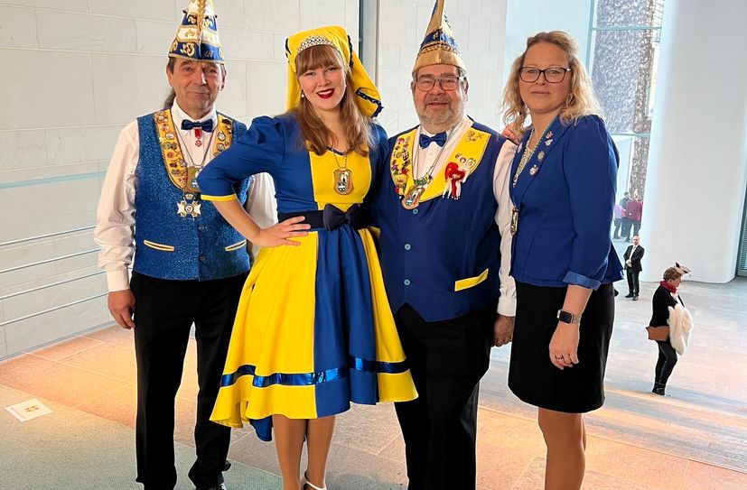 Präsident Thomas Pursche (li.) mit Julia Wagner, Schatzmeister Roland Herrmann und Dana Pissulla (re.).