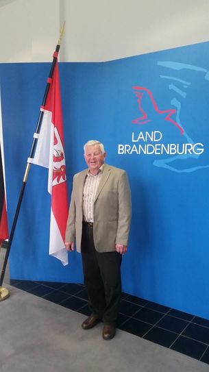 Klaus Damm beim Ehrenamtsempfang des Ministerpräsidenten in der Staatskanzlei. Foto: Spielmannszug Ortrand e.V.