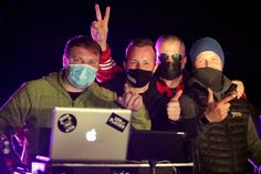 DJ Ohrkan, DJ Felix Arnold, DJ S-Bone und DJ Pierre Laminar (v.l.) lassen es krachen.  Foto: D. Förster
