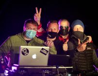 DJ Ohrkan, DJ Felix Arnold, DJ S-Bone und DJ Pierre Laminar (v.l.) lassen es krachen.  Foto: D. Förster