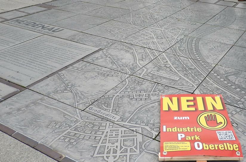 Nach dem Willen des Heidenauer Stadtrates soll die Landkarte der Stadt in Zukunft um den Industriepark Oberelbe erweitert werden. Der Gegenwind aus Teilen der Bevölkerung wird bleiben.