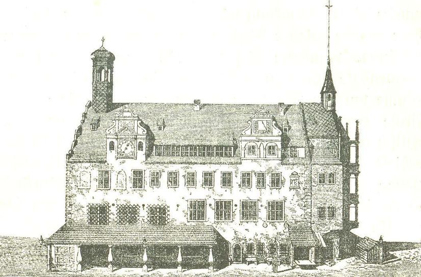Das Alte Rathaus auf dem Altmarkt um 1600.