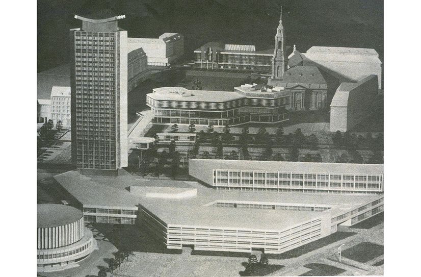 Der Aufbauplan von 1969 - Blick von der Christianstraße zum Altmarkt.