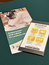 Flyer Welcome Center und Integreat App