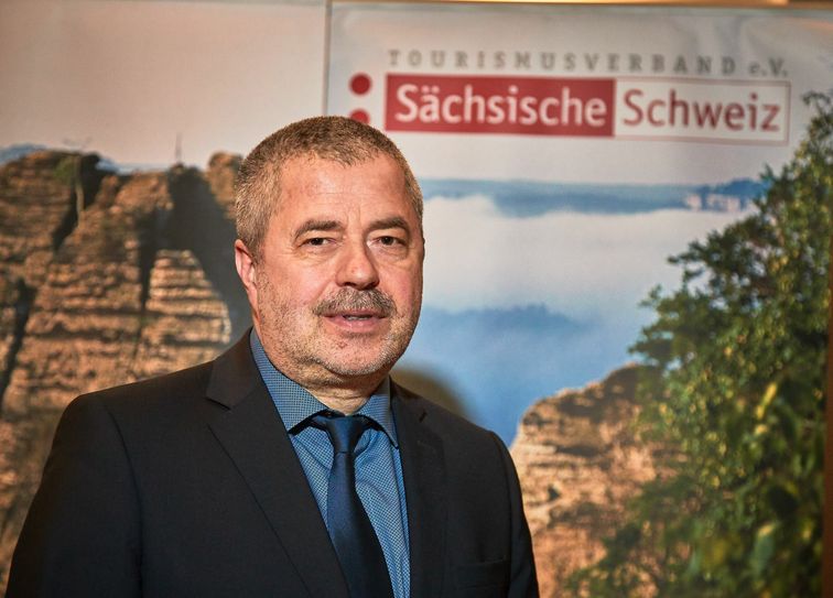 Michael Geisler (59) leitet nun die Geschicke des Tourismusverbandes Sächsische Schweiz. Foto: Marko Förster