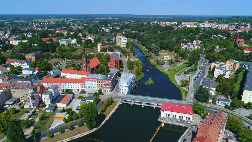 Als »Modellprojekte Smart Cities« wurde u. a. Guben, als kleinste Ostdeutsche Stadt sowie als einzige Grenzstadt ausgewählt. Foto: Stadt Guben