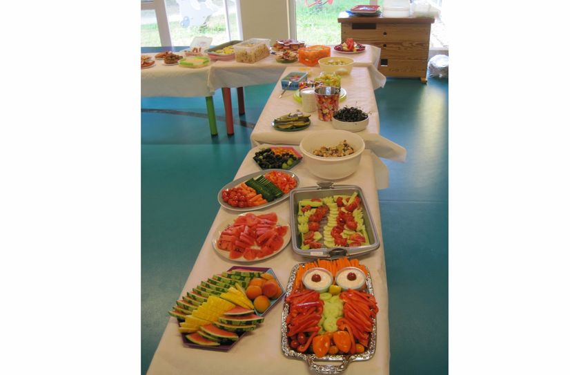 Gehörte zur Festwoche: Ein von den Eltern zusammengestelltes Frühstücksbuffet.