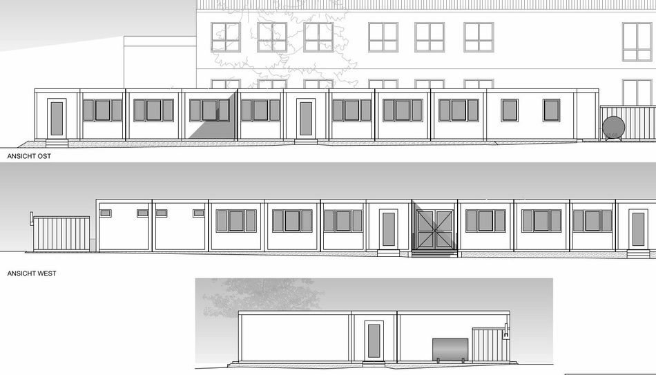 So sollen die Containeranlagen an der Guttauer 
Grundschule realisiert werden.