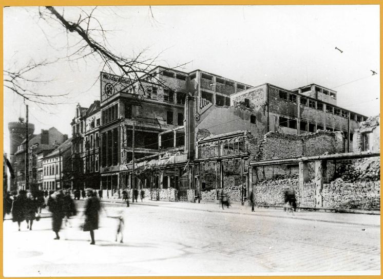 Die Spremberger Straße in Cottbus nach dem Krieg. Foto: Stadtarchiv Cottbus