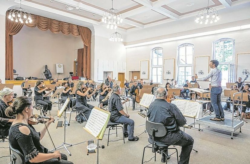 Orchesterprobe bei der Elbland Philharmonie Sachsen in Riesa.