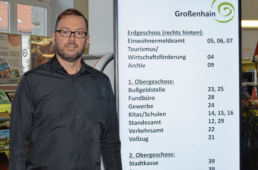 Silvio Ihle vom Geschäftsbereich Allgemeine Verwaltung der Großenhainer Stadtverwaltung ist für das neue Informationssystem verantwortlich.
